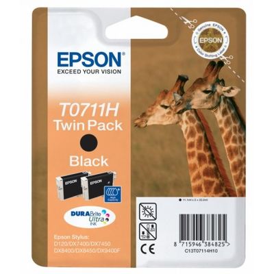 Cartus Imprimanta TWIN PACK BLACK C13T07114H10 2X11,1ML ORIGINAL EPSON STYLUS D120