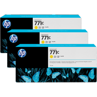 Cartus Imprimanta HP TRIPACK YELLOW NR.771C B6Y34A 3X775ML ORIGINAL , DESIGNJET Z6200