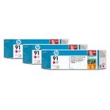 HP TRIPACK MAGENTA NR.91 C9484A 3X775ML ORIGINAL , DESIGNJET Z6100