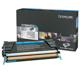 Toner imprimanta CYAN C736H2CG 10K ORIGINAL LEXMARK C736N