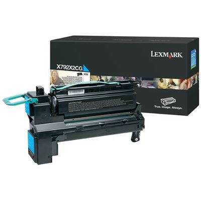 Toner imprimanta CYAN X792X2CG 20K ORIGINAL LEXMARK X792DE