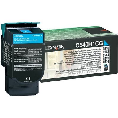 Toner imprimanta Lexmark CYAN RETURN C540H1CG 2K ORIGINAL C540N