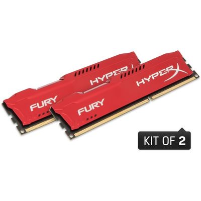 HyperX Fury Red 8GB DDR3 1600 MHz CL10 Dual Channel Kit