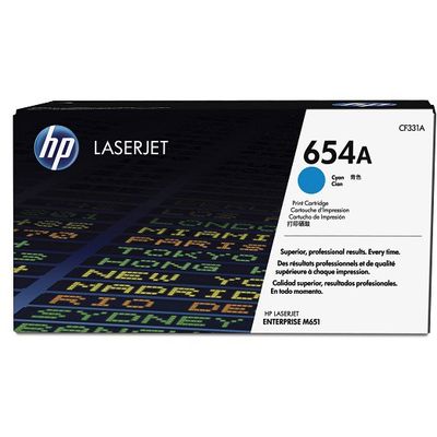 Toner imprimanta HP CYAN NR.654A CF331A 15K ORIGINAL LASERJET M651