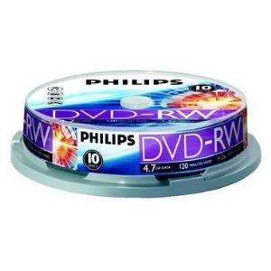 DVD-RW 4.7GB (10 buc. Spindle, 4x) PHILIPS