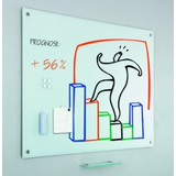 Smit Visual Supplies Tabla alba magnetica din sticla,  60 x  90 cm, SMIT