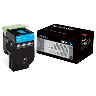 Toner imprimanta CYAN NR.800X2 80C0X20 4K ORIGINAL LEXMARK CX510DE