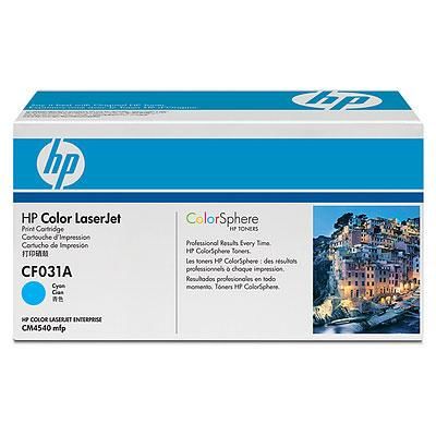 Toner imprimanta CYAN CF031A 12,5K ORIGINAL HP LASERJET CM4540MFP