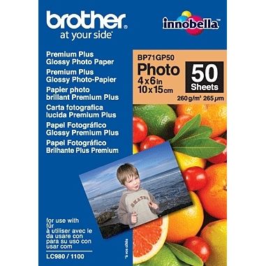 Hartie Foto Brother Premium Plus Glossy 10x15 cm (4x6 inch) 50 coli