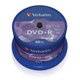 VERBATIM DVD+R 4.7GB 16x Matt Silver spindle 50 buc