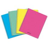 Aurora Caiet cu spirala, A5, 60 file - 80g/mp, coperta PP transparent color, Aurora - matematica