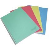 Aurora Caiet cu spirala, A4, 60 file - 80g/mp, coperta PP transparent color, Aurora - dictando