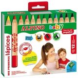 Alpino Creioane colorate, cutie carton, 12 culori/set, ALPINO Baby