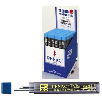 Mine pentru creion mecanic 0,7mm, 12/set, Penac - HB