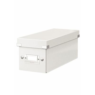 Cutie pentru 30/60 CD-uri cu carcasa Jewel/Slim, Leitz Click Store, carton laminat - alb