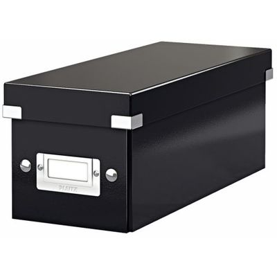 Cutie pentru 30/60 CD-uri cu carcasa Jewel/Slim, Leitz Click Store, carton laminat - negru