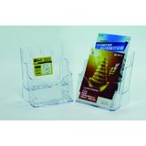 Kejea Display plastic pentru brosuri, de birou/perete, 2 x A5, KEJEA - transparent
