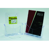 Kejea Display plastic pentru brosuri, de birou/perete, 1 x A4-portrait, KEJEA - transparent