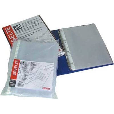 Folie protectie pentru documente, 38 microni, 100folii/set, Esselte - transparent