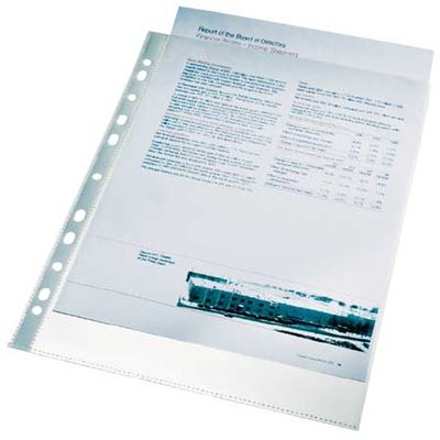 Folie protectie pentru documente, 55 microni, 100folii/set, Esselte - cristal