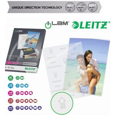 Folie pentru laminare,  A4  80 microni 100 folii/top LEITZ