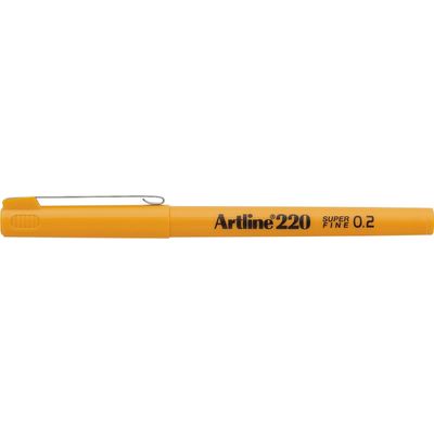 Liner Artline 220, varf fetru 0.2mm - galben