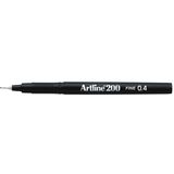 Artline Liner Artline 200, varf fetru 0.4mm - negru
