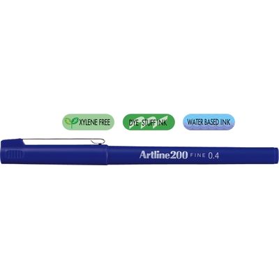 Liner Artline 200, varf fetru 0.4mm - albastru