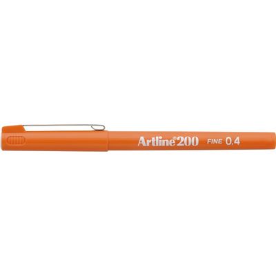 Liner Artline 200, varf fetru 0.4mm - portocaliu