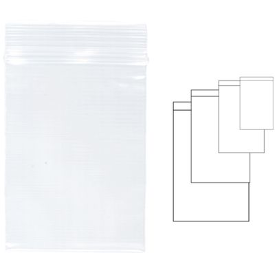 Pungi plastic cu fermoar pentru sigilare, 100 x 150 mm, 100 buc/set, Kangaro - transparente
