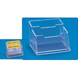Kejea Suport plastic pentru 2 seturi carti de vizita, pentru birou, Kejea - transparent