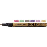 Artline Marker cu vopsea Artline 990XF, corp metalic, varf rotund 1.2mm - auriu