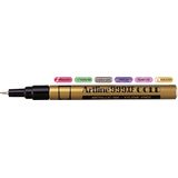Artline Marker cu vopsea Artline 999XF, corp metalic, varf rotund 0.8mm - auriu