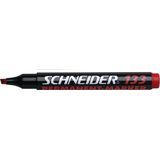 Schneider Permanent marker Schneider Maxx 133, varf tesit 1+4mm - rosu