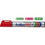 Artline Permanent marker Artline 107, corp plastic, varf rotund 1.5mm - rosu