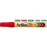 Artline Permanent marker Artline 70, corp metalic, varf rotund 1.5mm - rosu