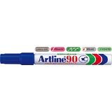 Artline Permanent marker Artline 90, corp metalic, varf tesit 2.0-5.0mm - albastru