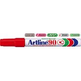 Artline Permanent marker Artline 90, corp metalic, varf tesit 2.0-5.0mm - rosu