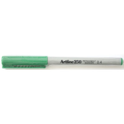 Permanent marker Artline 250, corp plastic, varf rotund 0.4mm - verde