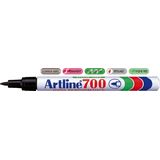 Artline Permanent marker Artline 700, corp metalic, varf rotund 0.7mm - negru