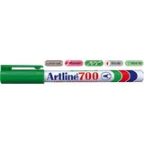 Artline Permanent marker Artline 700, corp metalic, varf rotund 0.7mm - verde