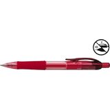 Penac Pix cu gel PENAC FX-7, rubber grip, 0.7mm, corp transparent rosu - scriere rosie