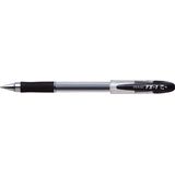 Penac Pix cu gel PENAC FX-1, rubber grip, 0.7mm, con metalic, corp transparent - scriere neagra