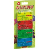 Alpino Plastelina standard, 4 culori x 50 grame/blister, Alpino