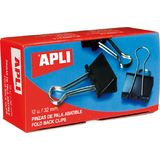 Apli Clipsuri metalice Apli, 19 mm, negru, 12 bucati/cutie - Pret/cutie