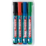 Edding Marker Edding 380 pentru flipchart, varf rotund, 1.5-3mm, 4 culori/set - Pret/set