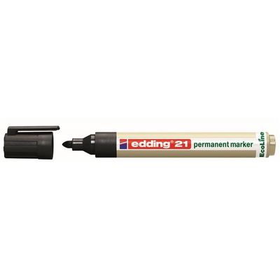 Marker permanent Edding Ecoline, varf rotund, 1.5 - 3 mm, negru - Pret/buc