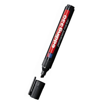 Marker permanent Edding 330, 1 - 5 mm, negru - Pret/buc