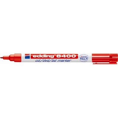 Marker permanent Edding 8400 pentru CD/DVD, 0.75 mm, rosu - Pret/buc