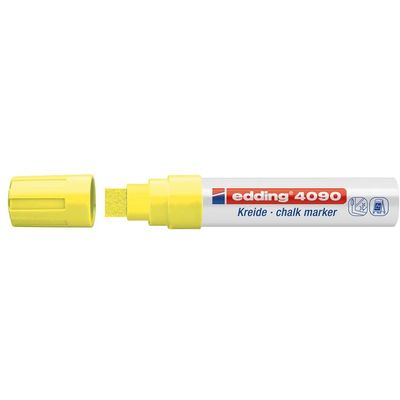 Marker pentru sticla Edding 4090, creta lichida pe baza de apa, 4-15mm, galben - Pret/buc